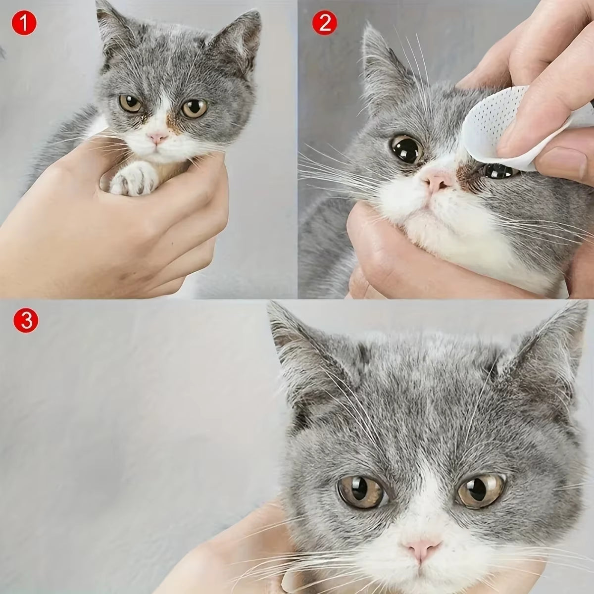200Pcs Pet Eye Cleaning Wipes, Gentle Tear Stain Remover Wipes for Dogs and Cats, Pet Eye Wash Pads Pet Towel Pet Wipes