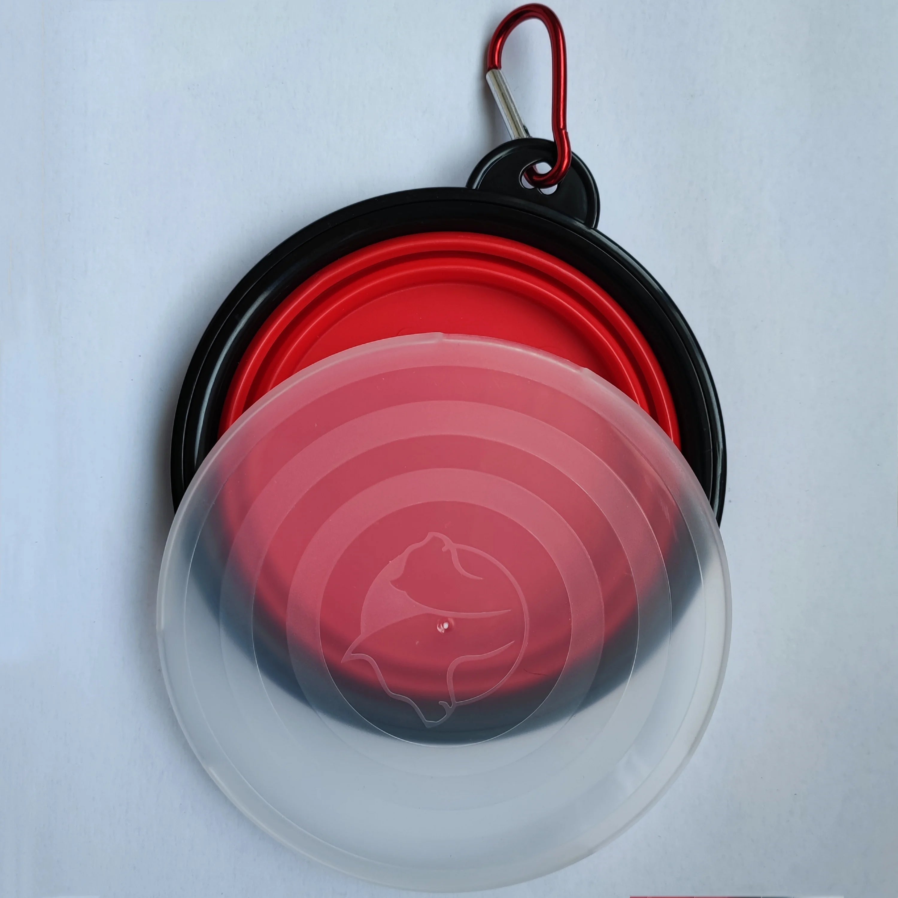 Foldable Silicone Dog Food Water Basin with Bowl Lips for Pets Outdoor Travel,Portable with Hooks for Pet Supplies, Feeding Bowl