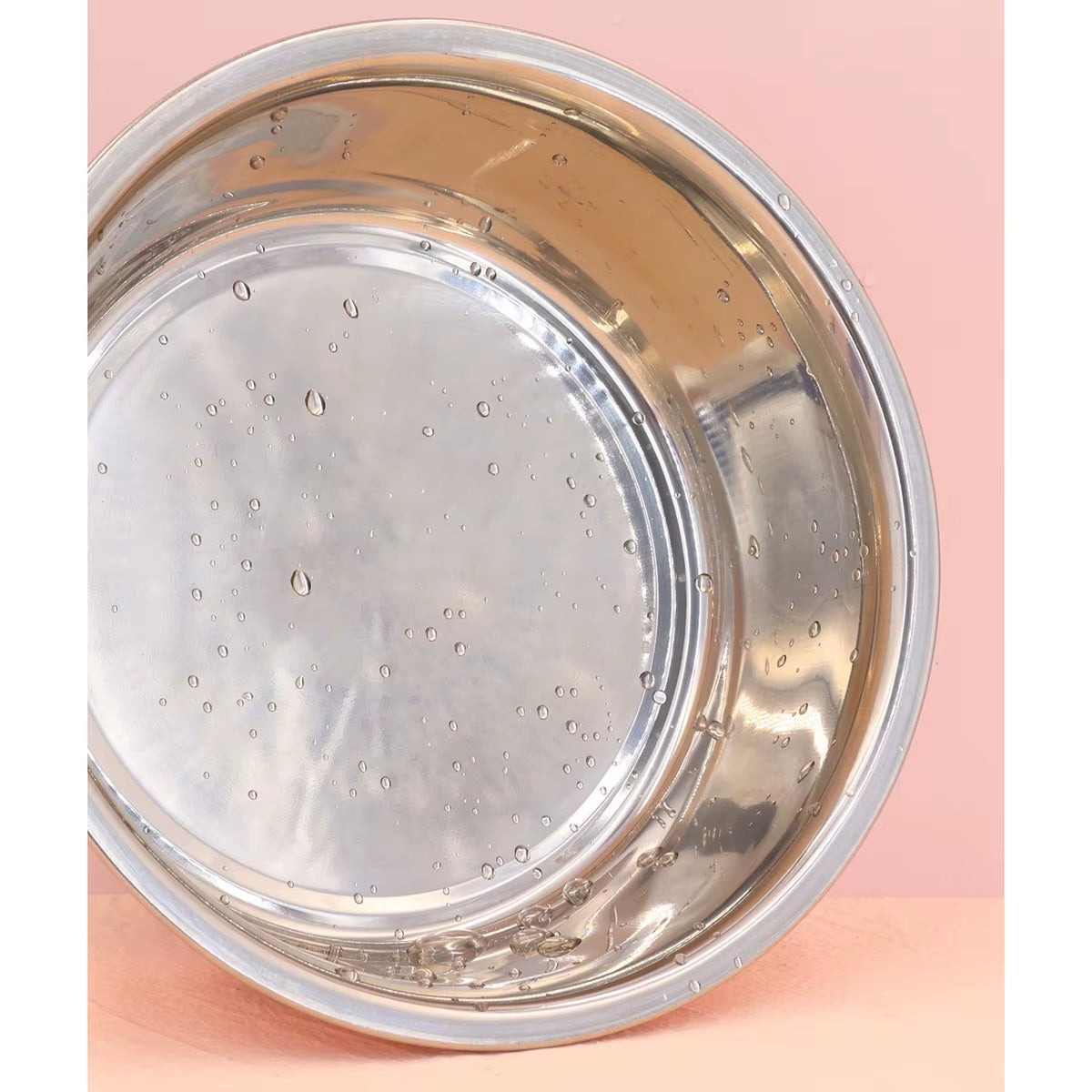 A Pet Stainless Steel Cat and Dog Bowl Is Non Slip and Easy to Clean Indoors