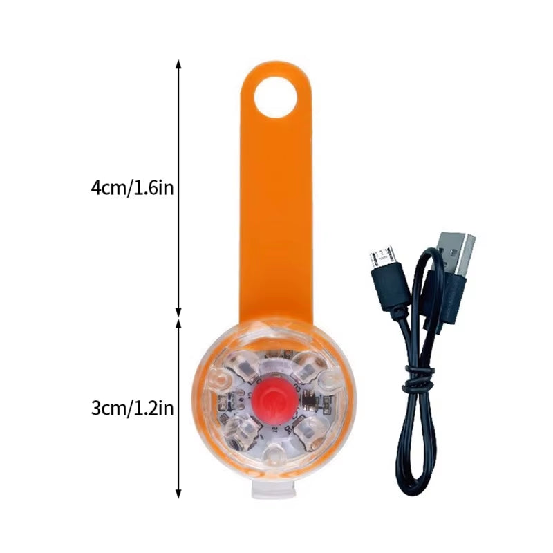 1-5Pcs LED Light Dog Collar Night Walking Pet Cat Glowing Pendant Safety Luminous Collar Dog USB Rechargeable 3 Modes Flashlight